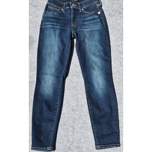 Lucky Brand Women's Jeans Size 2 / 26 Ava Skinny Mid Rise Dark Wash 24.5 x 26